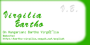 virgilia bartho business card